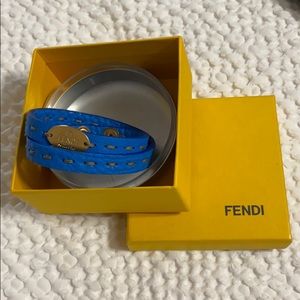Fendi Selleria Blue Wrap Bracelet
